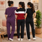 Women 3 T-Shirts With Trousers (T-2)