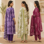 Women's Cotton Printed Kurta With Dupatta Sets (N-7)