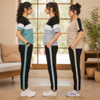 Women 3 T-Shirts With Trousers (T-4)
