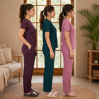 Women 3 T-Shirts With Trousers (T-5)