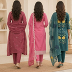 Women's Cotton Printed Kurta With Dupatta Sets (N-9)