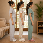 Women 3 T-Shirts With Trousers (T-6)