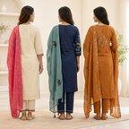 Women's Cotton Printed Kurta With Dupatta Sets (N-1)