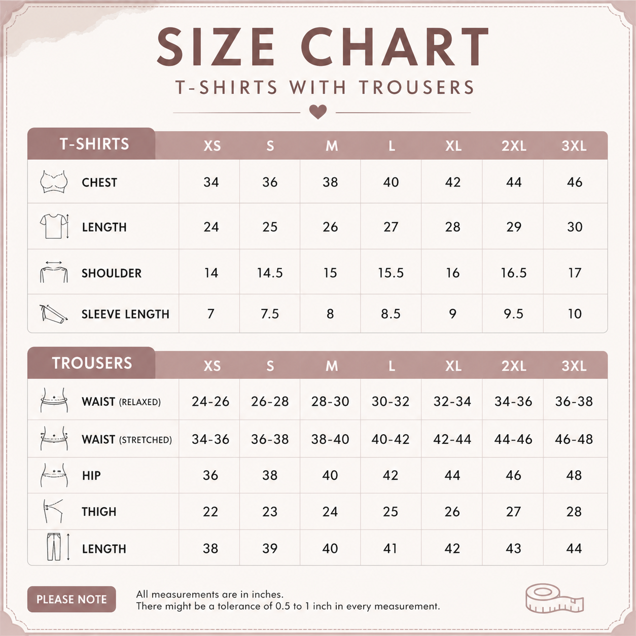 Women 3 T-Shirts With Trousers (T-10)